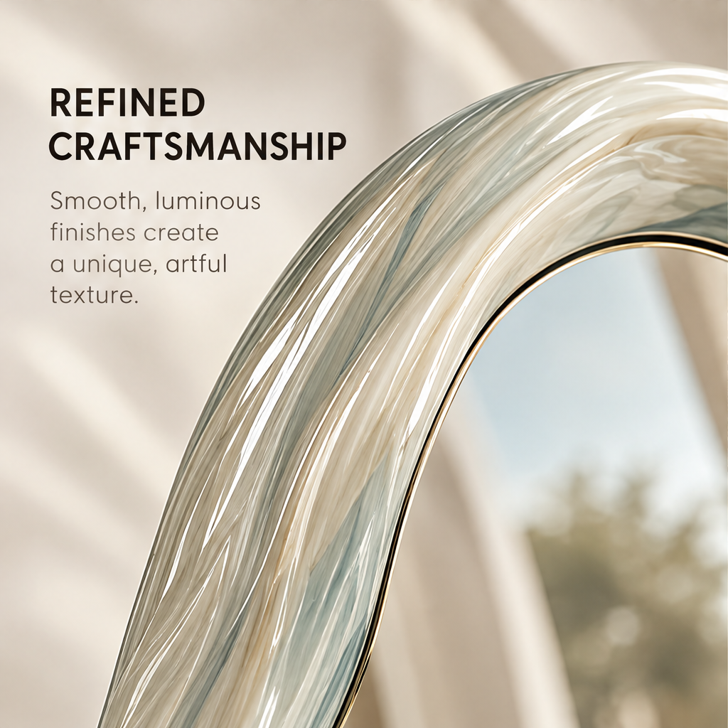 Sculptural From Every Angle – mirror standing upright, a statement piece that looks stunning from any perspective